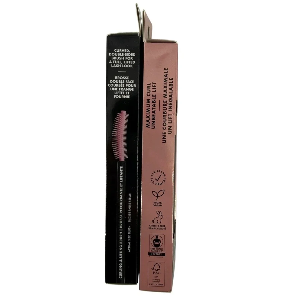 NEW E.L.F. Lash N Roll Mascara 2 Pack Curling and Lifting Black 0.32‎ oz Vegan